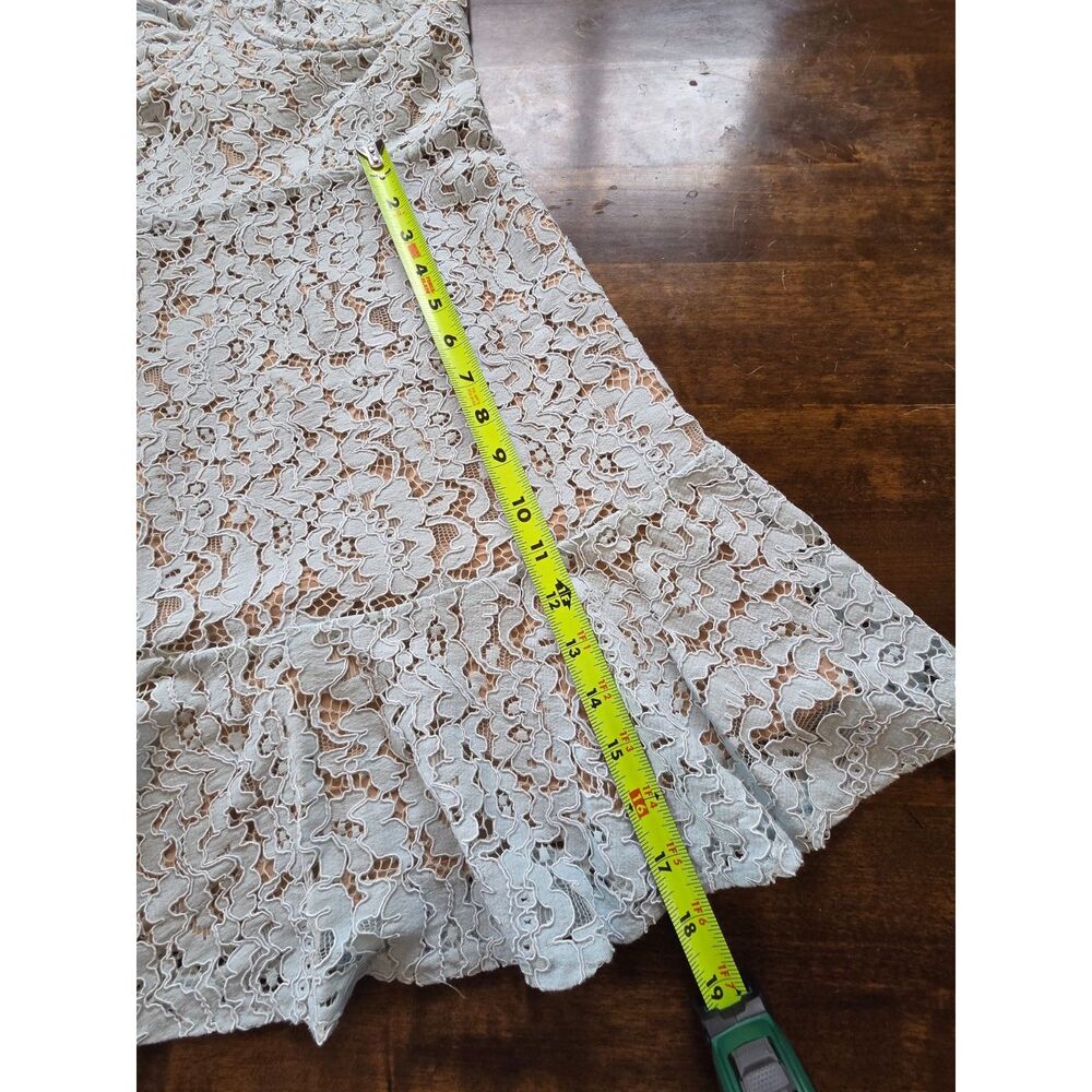White Fox Boutique Light Blue Lace Mini Dress View 6